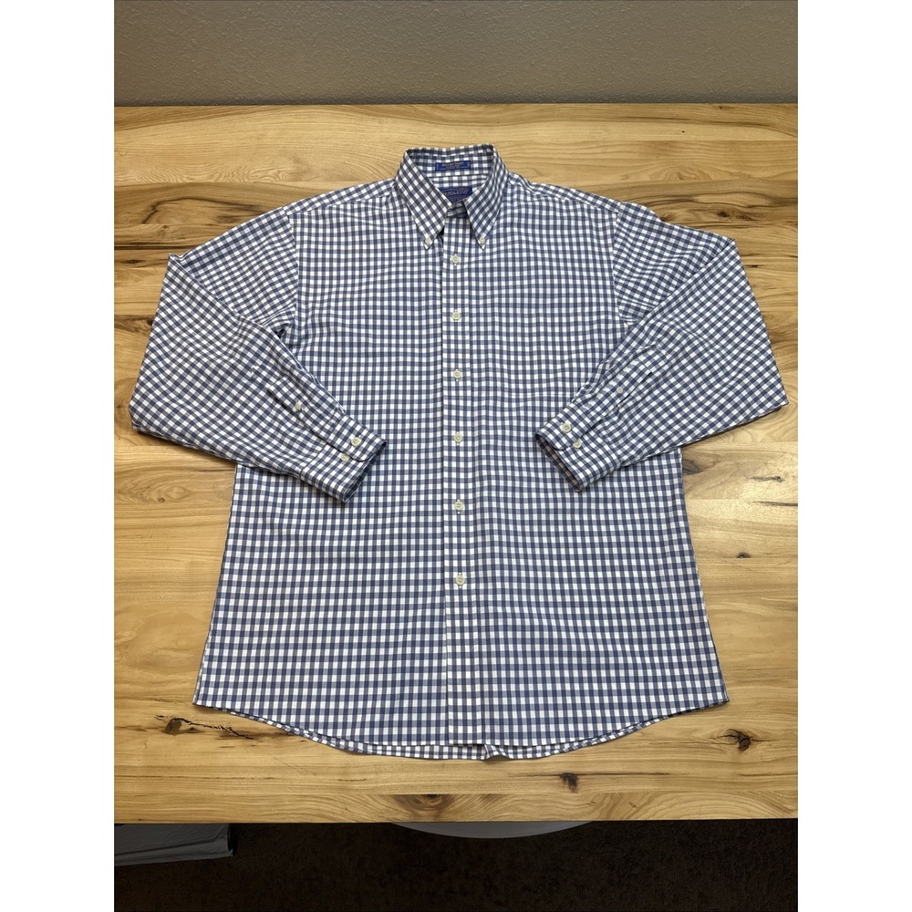 Pendleton Blue and White Gingham Button-Down Shirt